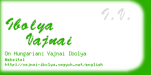 ibolya vajnai business card